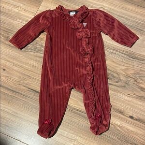 Guess Burgundy Ruffled Kids Footie
